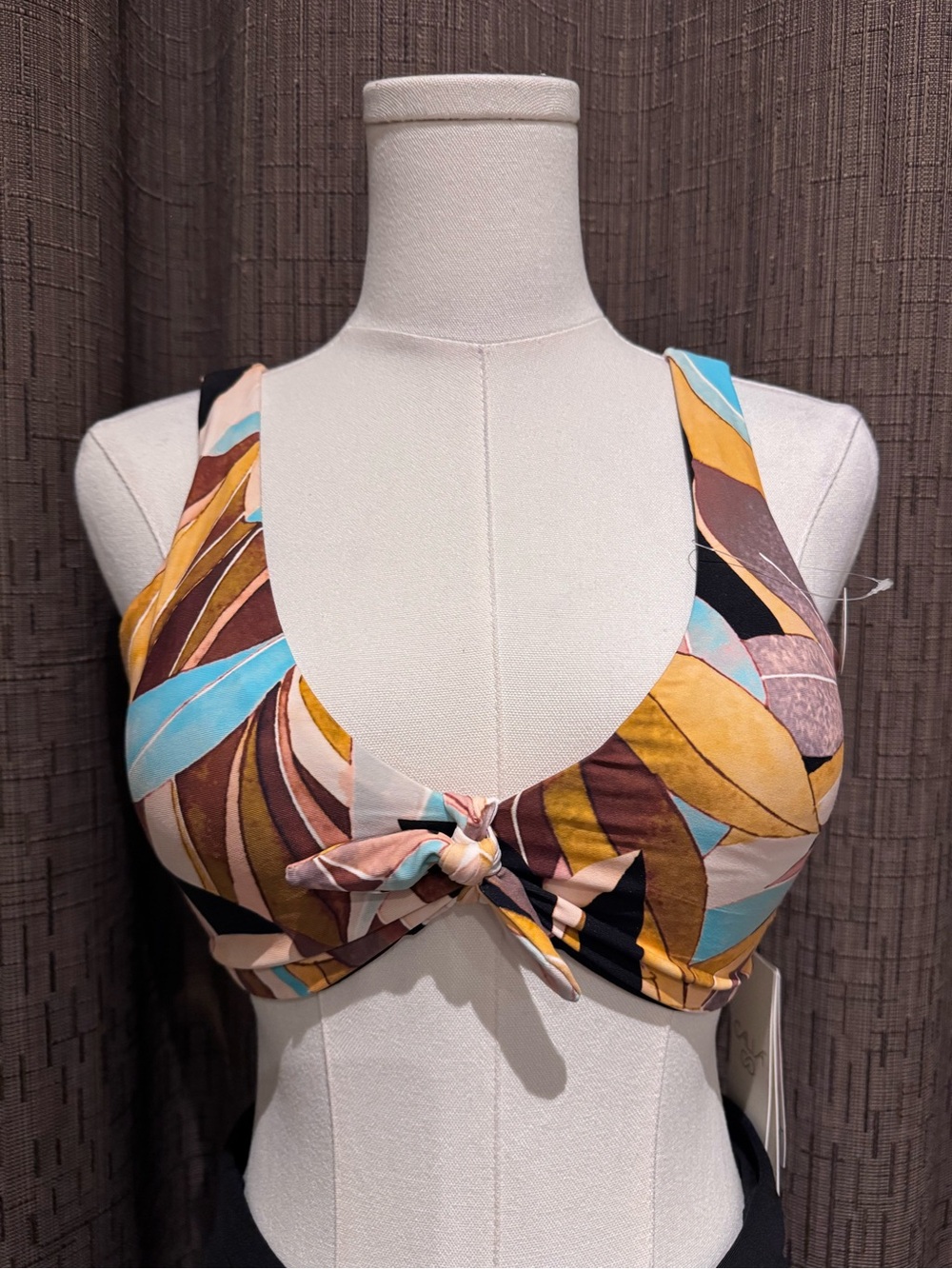 CALIA Multicolor Printed Bikini Top - Size S